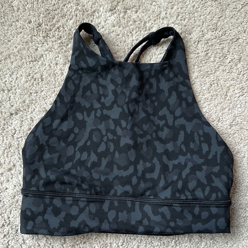 Lululemon Gray Cheetah Sports Bra